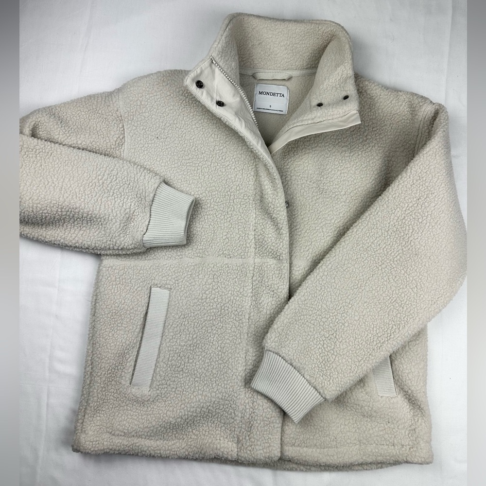 Mondetta Women's Cream Sherpa Jacket